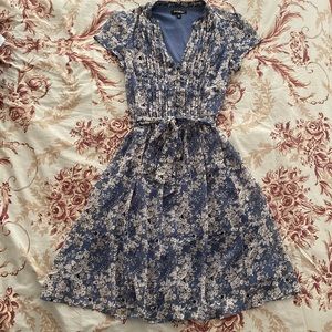 Floral Waist Tie Midi Dress